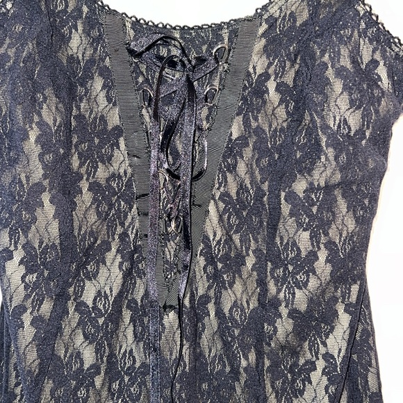 Paris Urban Outfitters Light Before Dark lace Slip Dress Size Large - Picture 2 of 5